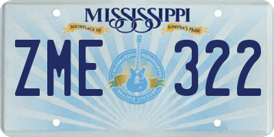 MS license plate ZME322
