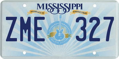MS license plate ZME327