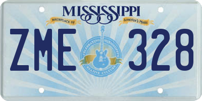 MS license plate ZME328