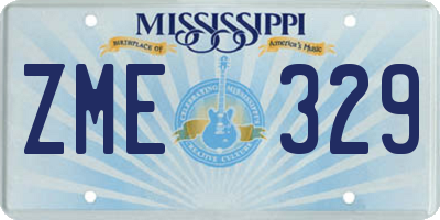 MS license plate ZME329
