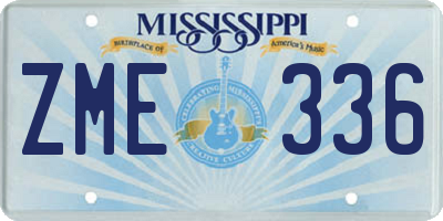 MS license plate ZME336