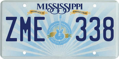 MS license plate ZME338
