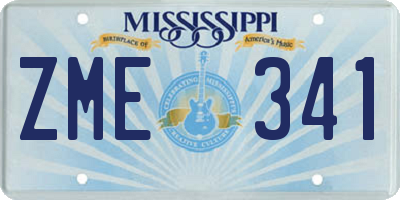 MS license plate ZME341
