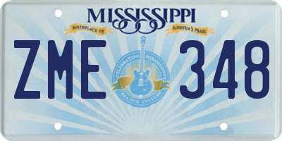 MS license plate ZME348