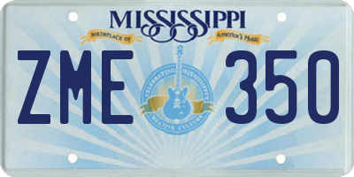 MS license plate ZME350