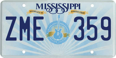 MS license plate ZME359