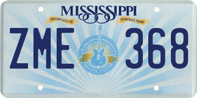 MS license plate ZME368