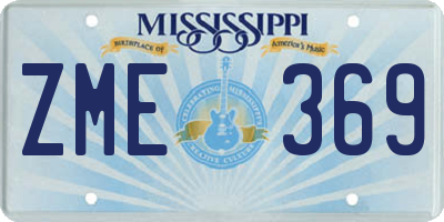 MS license plate ZME369