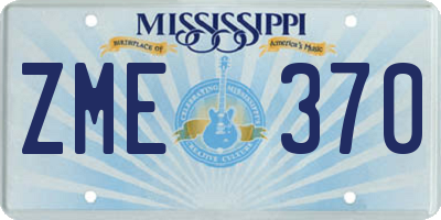 MS license plate ZME370