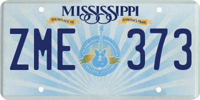 MS license plate ZME373