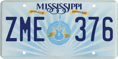 MS license plate ZME376