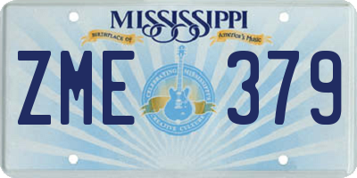 MS license plate ZME379