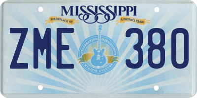 MS license plate ZME380