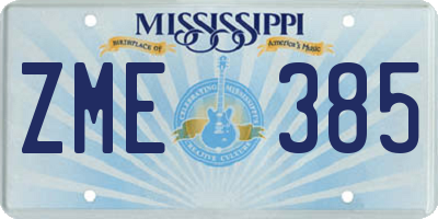 MS license plate ZME385