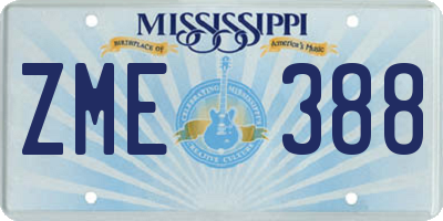 MS license plate ZME388