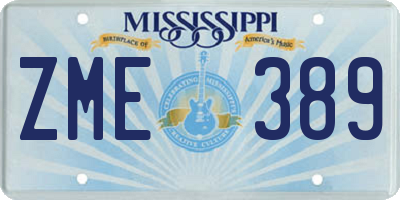 MS license plate ZME389