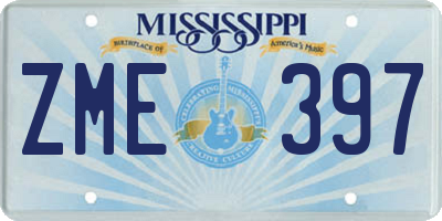 MS license plate ZME397