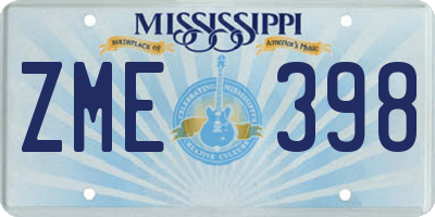 MS license plate ZME398