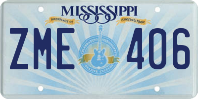 MS license plate ZME406