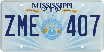 MS license plate ZME407