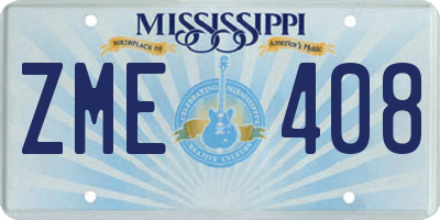 MS license plate ZME408