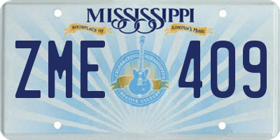 MS license plate ZME409