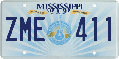 MS license plate ZME411