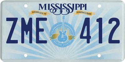 MS license plate ZME412