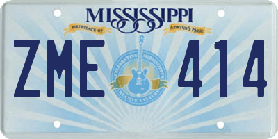 MS license plate ZME414