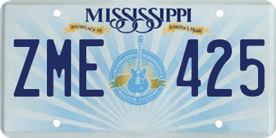 MS license plate ZME425