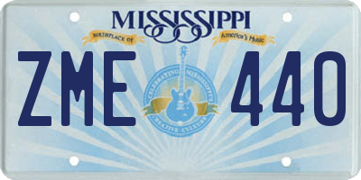 MS license plate ZME440