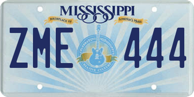 MS license plate ZME444