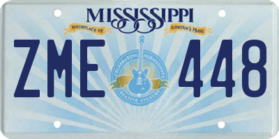 MS license plate ZME448