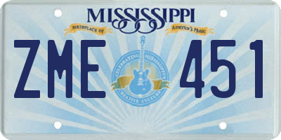 MS license plate ZME451