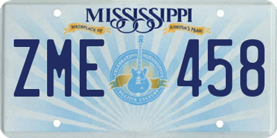 MS license plate ZME458