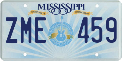 MS license plate ZME459