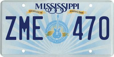MS license plate ZME470