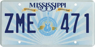 MS license plate ZME471