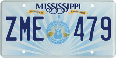 MS license plate ZME479