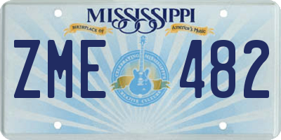 MS license plate ZME482