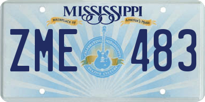 MS license plate ZME483