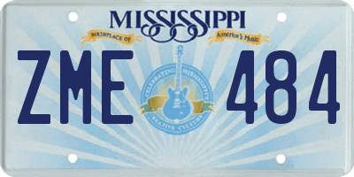 MS license plate ZME484