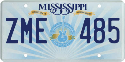 MS license plate ZME485