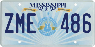 MS license plate ZME486