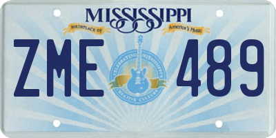 MS license plate ZME489