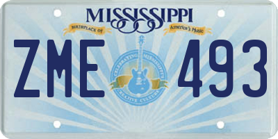 MS license plate ZME493