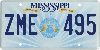 MS license plate ZME495