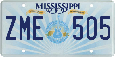 MS license plate ZME505