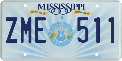 MS license plate ZME511