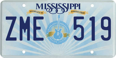 MS license plate ZME519
